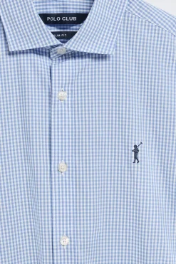 Polo Club Chemises*Chemise à carreaux Vichy e en popeline avec un logo brodé Rigby Go Bleu