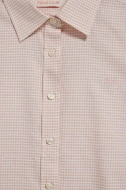 Polo Club Chemises*Chemise à carreaux Vichy avec un logo brodé Rose