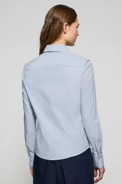 Polo Club Chemises*Chemise à motif pied-de-poule e avec broderie Rigby Go Bleu