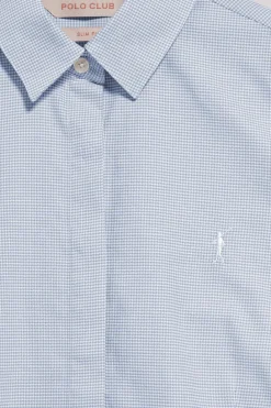 Polo Club Chemises*Chemise à motif pied-de-poule e avec broderie Rigby Go Bleu