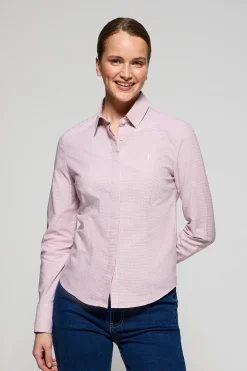 Polo Club Chemises*Chemise à motif pied-de-poule avec broderie Rigby Go Rose