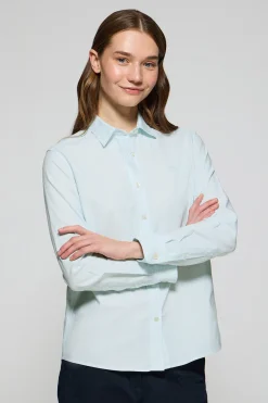 Polo Club Chemises*Chemise à rayures avec logo brodé Aigue-Marine