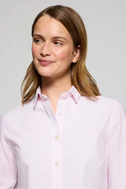 Polo Club Chemises*Chemise à rayures roses avec logo brodé Rose clair