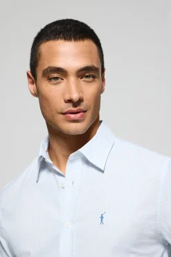 Polo Club Chemises*Chemise à rayures Yale bleu clair avec logo brodé Rigby Go Bleu Ciel