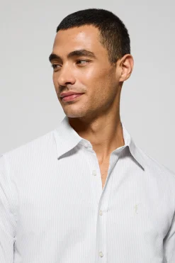 Polo Club Chemises*Chemise à rayures Yale grise claire avec logo brodé Rigby Go Gris clair