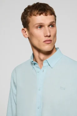 Polo Club Chemises*Chemise Regular en lin et coton avec broderie Rigby Go Aigue-Marine
