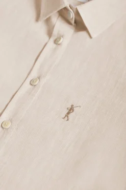 Polo Club Chemises*Chemise en lin et coton avec un détail brodé Rigby Go Beige