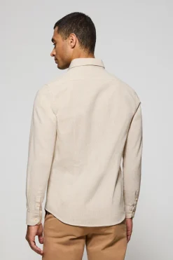 Polo Club Chemises*Chemise Williams pied-de-poule avec logo Rigby Go brodé Beige