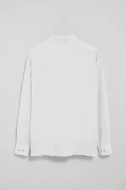 Polo Club Chemises*Chemise he en lin garnment dye avec monogramme brodé Blanc