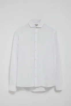 Polo Club Chemises*Chemise he en lin garment dye avec broderie Rigby Go Blanc