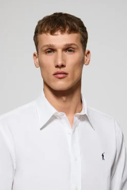 Polo Club Chemises*Chemise he en popeline garment dye avec broderie Rigby Go Blanc