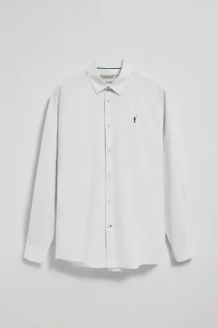 Polo Club Chemises*Chemise he Regular en lin et coton avec broderie Rigby Go Blanc