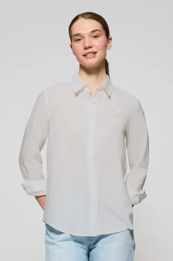 Polo Club Chemises*Chemise he Regular en lin et coton avec broderie Rigby Go Blanc