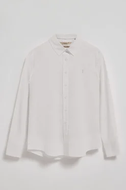 Polo Club Chemises*Chemise he Regular en lin et coton avec broderie Rigby Go Blanc