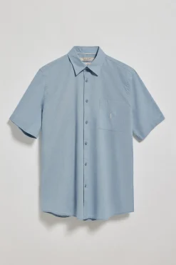 Polo Club Chemises*Chemise à manches courtes en lin et coton avec broderie Rigby Go Bleu Ciel