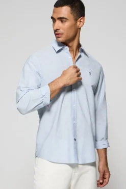 Polo Club Chemises*Chemise bleu clair Pharrel rayée avec logo Rigby Go brodé Bleu Ciel