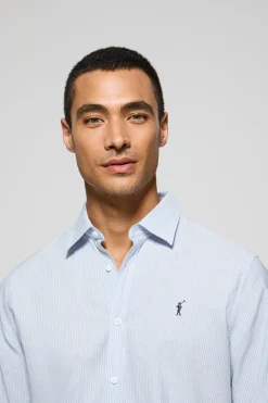 Polo Club Chemises*Chemise bleu clair Pharrel rayée avec logo Rigby Go brodé Bleu Ciel