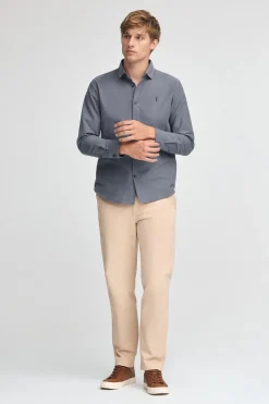 Polo Club Chemises*Chemise à coupe slim et col italien avec logo Rigby Go Bleu Marine
