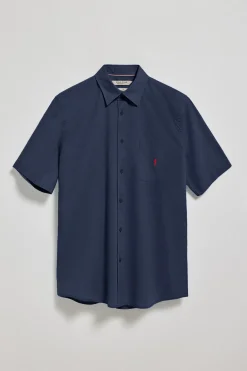 Polo Club Chemises*Chemise à manches courtes en lin et coton avec broderie Rigby Go Bleu Marine