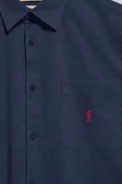 Polo Club Chemises*Chemise à manches courtes en lin et coton avec broderie Rigby Go Bleu Marine