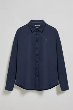 Polo Club Chemises*Chemise Regular en lin et coton avec broderie Rigby Go Bleu Marine