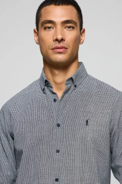 Polo Club Chemises*Chemise Williams pied-de-poule avec logo Rigby Go brodé Bleu Marine
