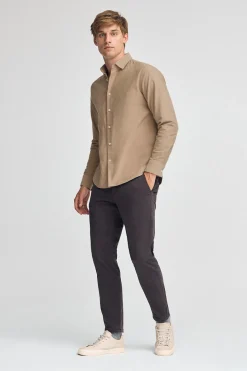 Polo Club Chemises*Chemise à coupe slim et col italien avec logo Rigby Go Camel