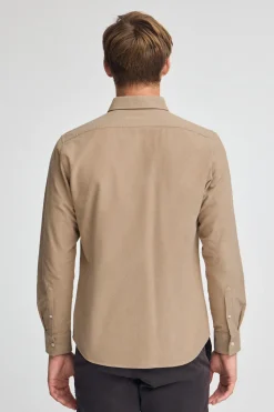 Polo Club Chemises*Chemise à coupe slim et col italien avec logo Rigby Go Camel