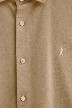 Polo Club Chemises*Chemise à coupe slim et col italien avec logo Rigby Go Camel