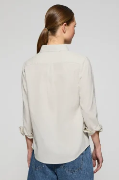 Polo Club Chemises*Chemise Regular en lin et coton avec broderie Rigby Go Crème