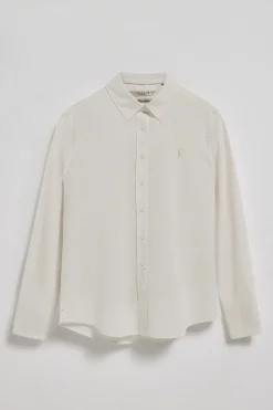 Polo Club Chemises*Chemise Regular en lin et coton avec broderie Rigby Go Crème