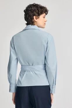 Polo Club Chemises*Chemise croisée Meggan bleu avec détails Bleu Ciel