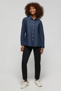 Polo Club Chemises*Chemise denim loose fit à logo brodé Denim Foncé