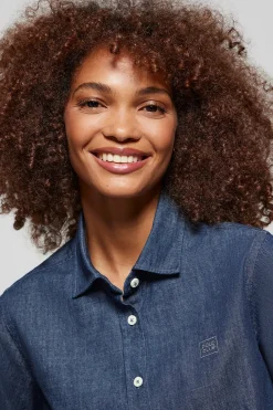 Polo Club Chemises*Chemise denim loose fit à logo brodé Denim Foncé