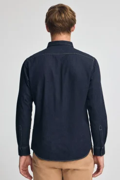Polo Club Chemises*Chemise en jean à coupe slim avec logo Bleu Indigo