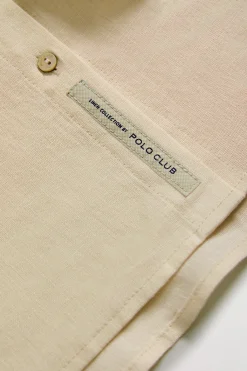 Polo Club Chemises*Chemise en lin avec un détail brodé Beige
