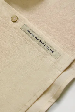 Polo Club Chemises*Chemise en lin avec un détail brodé Rigby Go Beige