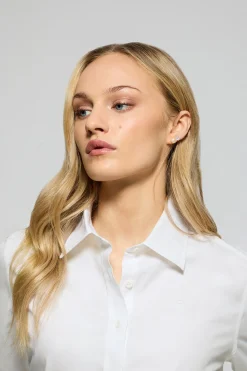 Polo Club Chemises*Chemise en popeline garment dye he à logo brodé Blanc