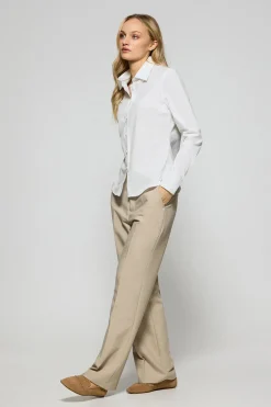Polo Club Chemises*Chemise en popeline garment dye he à logo brodé Blanc