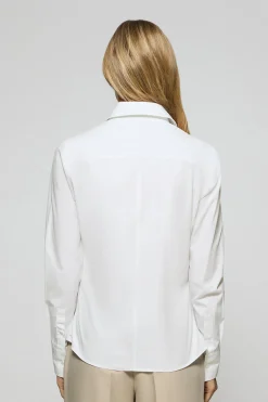 Polo Club Chemises*Chemise en popeline garment dye he à logo brodé Blanc