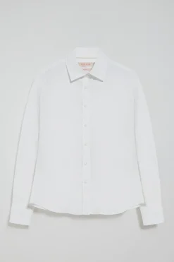 Polo Club Chemises*Chemise en popeline garment dye he à logo brodé Blanc