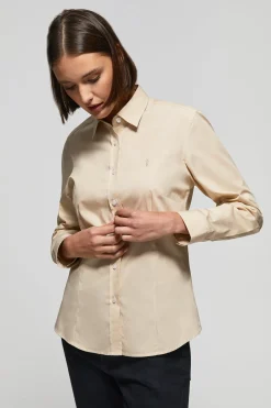 Polo Club Chemises*Chemise en popeline Slim Fit avec broderie Rigby Go Beige