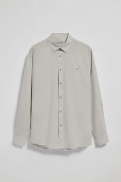 Polo Club Chemises*Chemise e Regular en lin et coton avec logo brodé Gris