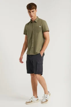 Polo Club Chemises*Chemise en lin avec poche sur la poitrine Kaki