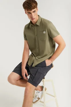 Polo Club Chemises*Chemise en lin avec poche sur la poitrine Kaki