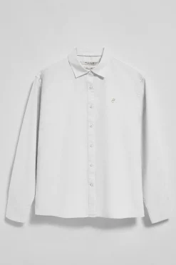 Polo Club Chemises*Chemise loose he en lin et coton avec monogramme brodé Blanc