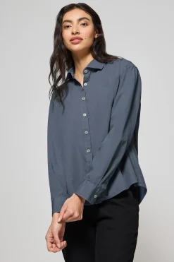 Polo Club Chemises*Chemise loose fit couleur bleu avec logo block Denim
