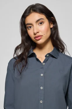 Polo Club Chemises*Chemise loose fit couleur bleu avec logo block Denim