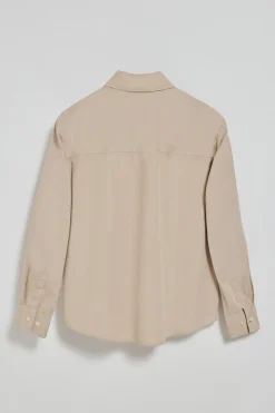 Polo Club Chemises*Chemise loose fit couleur avec logo block Sable