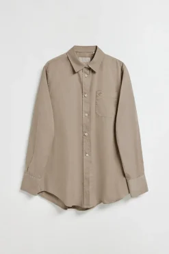 Polo Club Chemises*Chemise loose fit Simona avec un monogramme brodé PC Camel